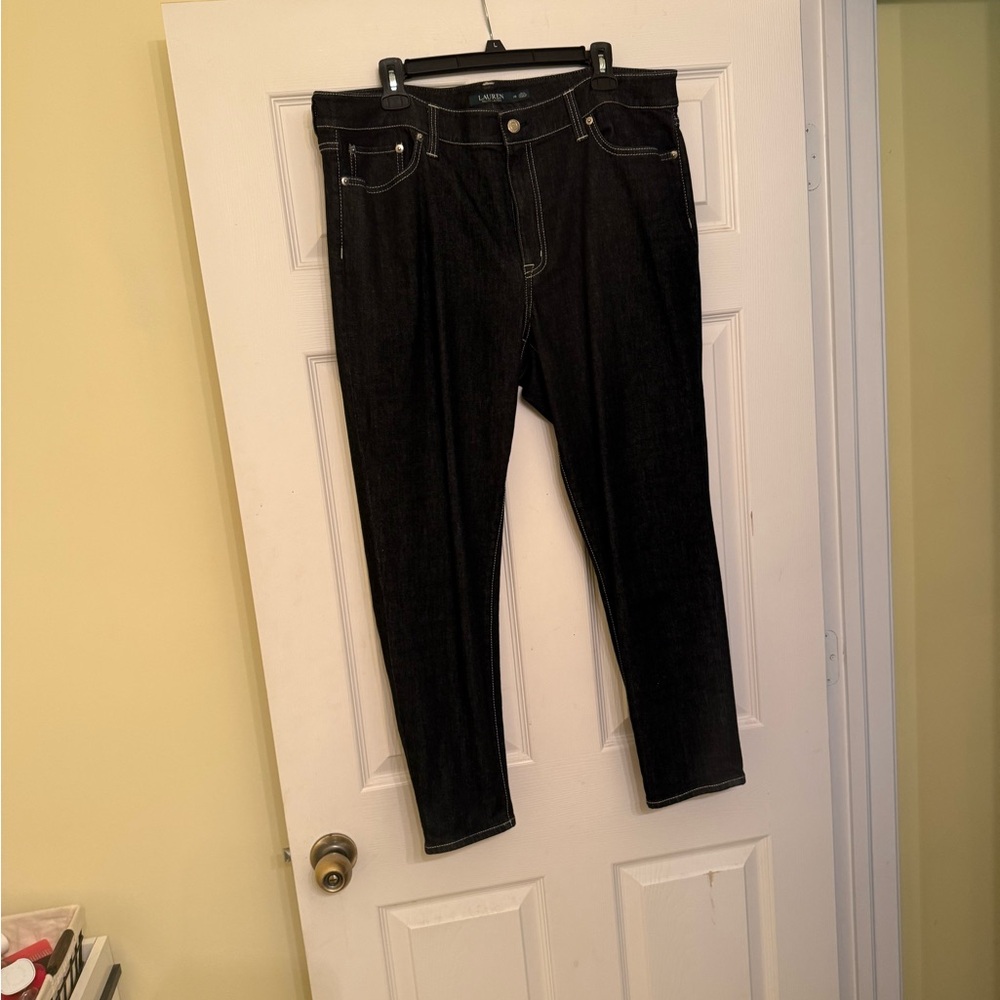 Ralph Lauren black Denim Jeans premier skinny ankle